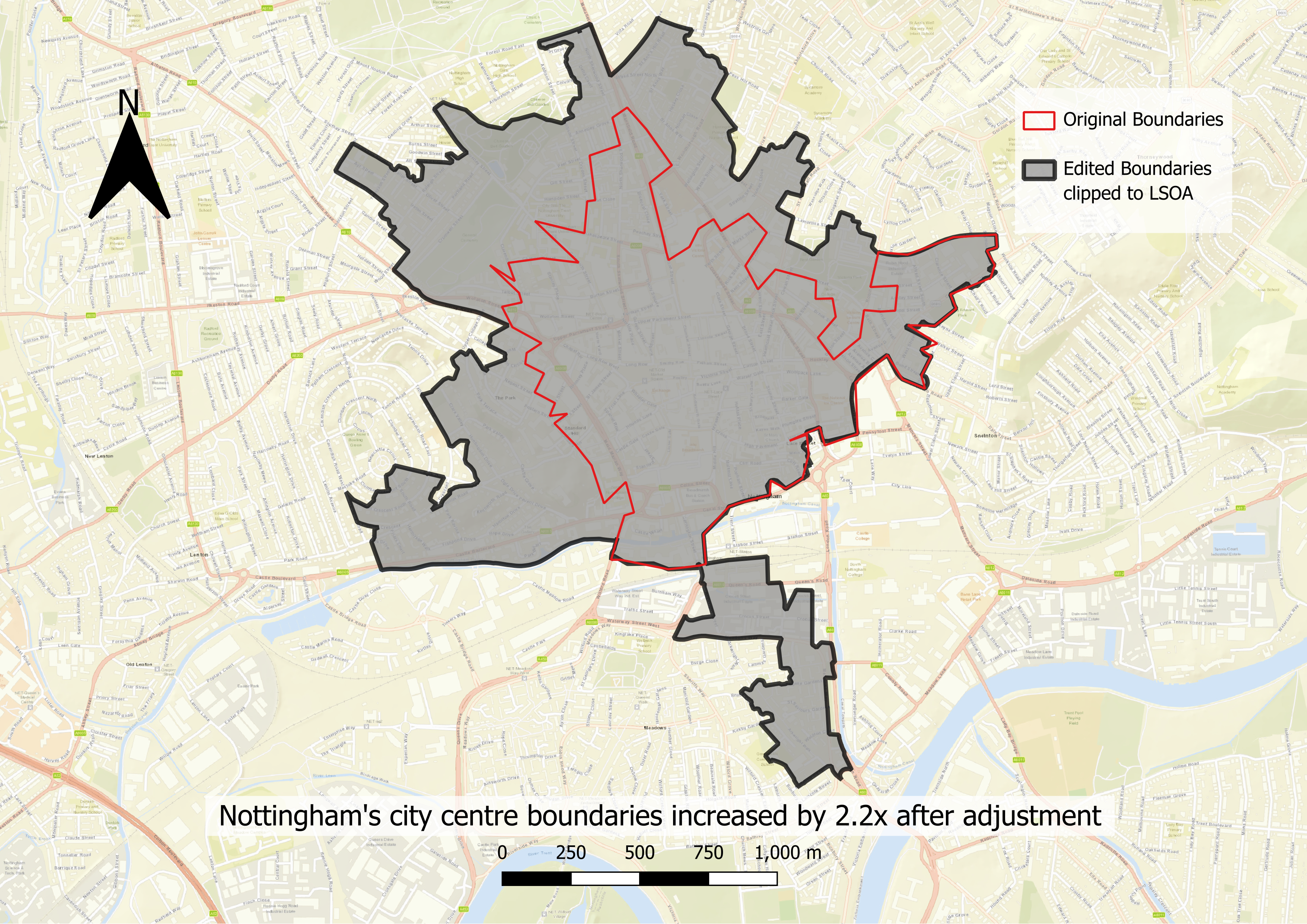 CfC's and Adjusted City Centre Boundaries for Nottingham