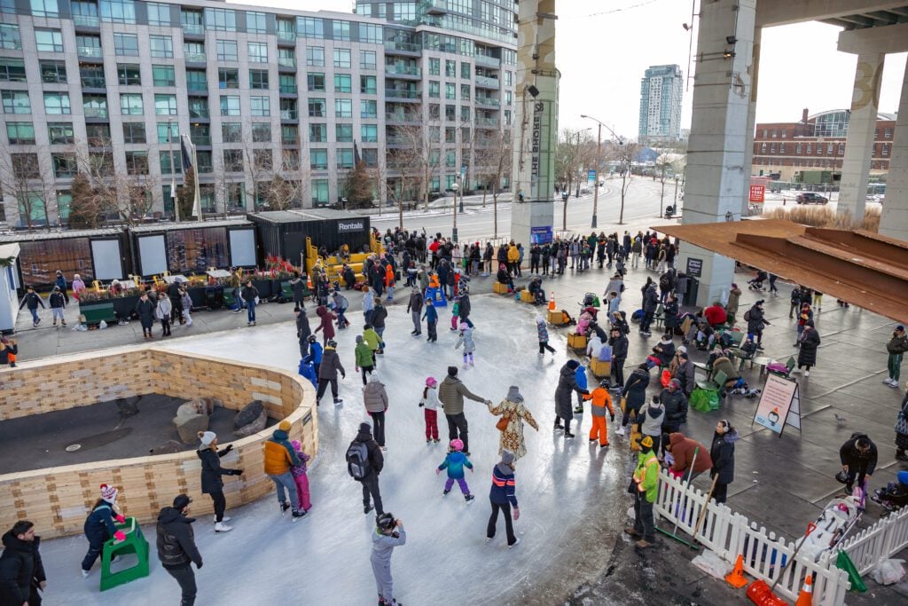 The Bentway as Ice-Skating Trail during Winter Season